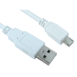 Cables Direct USB 2.0/Micro-B, 5m USB cable USB A Micro-USB B White