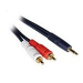 C2G 0.5m Velocity 3.5mm Stereo Male to Dual RCA Male Y-Cable audio cable 2 x RCA Black