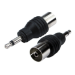 Cables Direct 3.5mm, M/F Coaxial Black