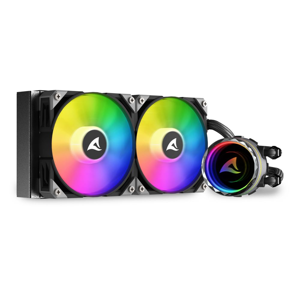 Image of Sharkoon S80 RGB Computer case, Processor All-in-one liquid cooler...