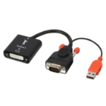 Lindy 38184 video kabel adapter 0,2 m DVI-D VGA (D-Sub) + USB Zwart, Oranje