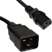 Cablenet 2m IEC C20 - IEC C13 Black PVC 1.5mm Power Leads