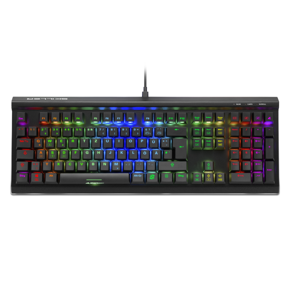 Image of Sharkoon SKILLER SGK60 keyboard USB QWERTZ German Black