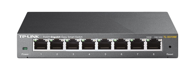 TP-LINK TL-SG108E network switch Unmanaged L2 Gigabit Ethernet (10/100/1000) Black
