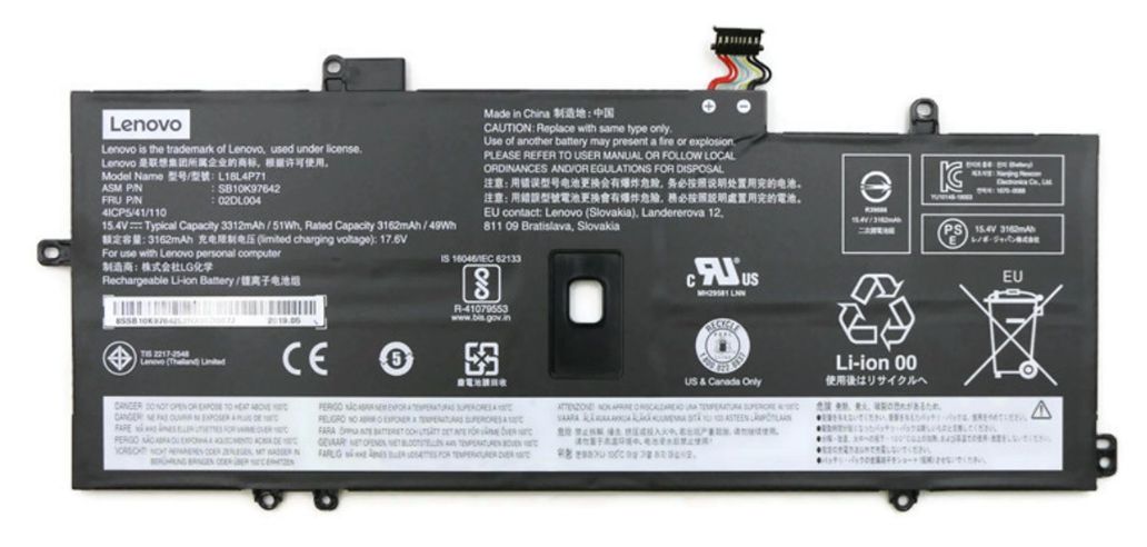 Image of Lenovo Battery Internal, 4c, 51Wh, LiIon, LGC - Approx 1-3 working...