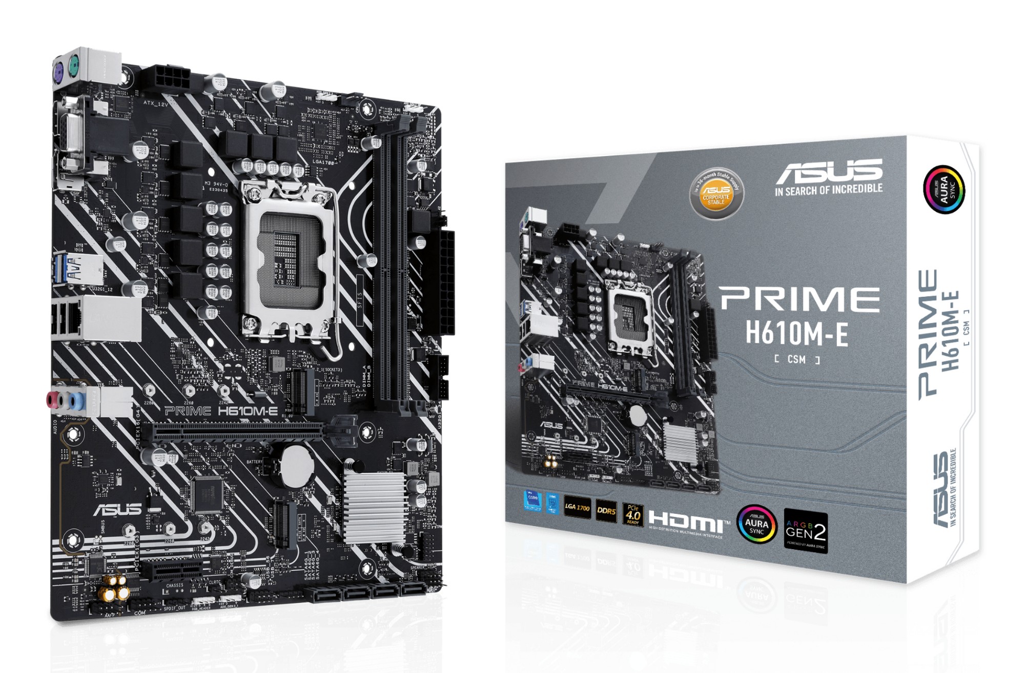 90MB1G10-M0EAYC ASUS Mainboard PRIME H610M-E-CSM - micro ATX - LGA 1700 - In