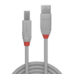 Lindy 36682 USB-kabel USB 2.0 1 m USB A USB B Grijs