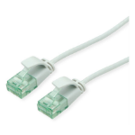 ROLINE Recycled Material RM UTP Patchkabel Kat6A/Kl.EA SLIM grau 0.5m - UTP networking cable Grey Cat6a U/UTP (UTP)