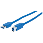 Manhattan 1m USB 3.0 A-B Cable USB-kabel USB 3.2 Gen 1 (3.1 Gen 1) USB A USB B Blauw