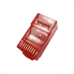 FDL CAT.6 CONNECTOR FOR STRANDED UTP CABLE - RED 2 PIECE 2U/6D