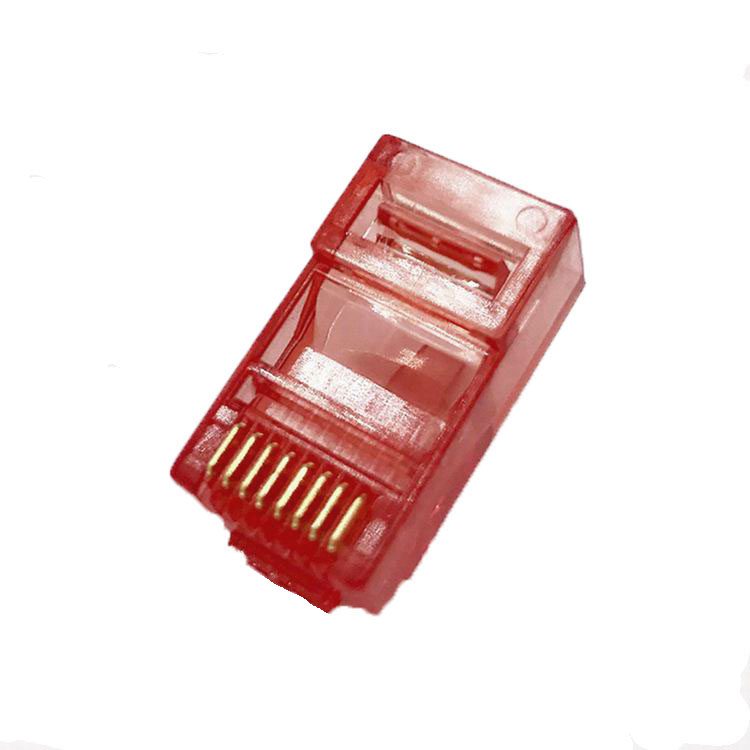 Image of FDL CAT.6 CONNECTOR FOR STRANDED UTP CABLE - RED 2 PIECE 2U/6D