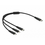 DeLOCK 87148 USB cable 0.3 m USB 2.0 USB C USB C/Micro-USB B/Lightning Black