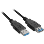 Sharkoon 1m, 2xUSB3.0-A USB cable USB 3.2 Gen 1 (3.1 Gen 1) USB A Black