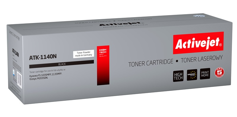 Activejet ATK-1140N toner (replacement for Kyocera TK-1140; Supreme; 7200 pages; black)