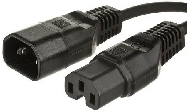 Image of Microconnect PE011410 power cable Black 1 m C14 coupler C15 coupler