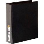 MARBIG CLEAR VIEW INSERT BINDER A4 3D RING 50MM BLACK