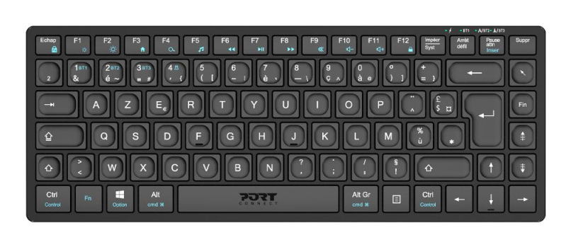 Port Designs 911001FR keyboard Home/Office RF Wireless + Bluetooth AZE