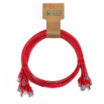 Cablenet 1m Cat6 RJ45 Red U/UTP LSOH 30AWG Slim Snagless Booted Patch Lead (PK10)