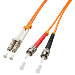 Lindy 15m OM2 LC - ST Duplex fibre optic cable Orange