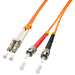 Lindy 15m OM2 LC - ST Duplex fibre optic cable Orange