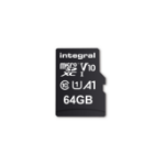 Integral 64GB MICRO SDXC UHS-1 U1 CL10 V10 A1 UP TO 100MBS READ