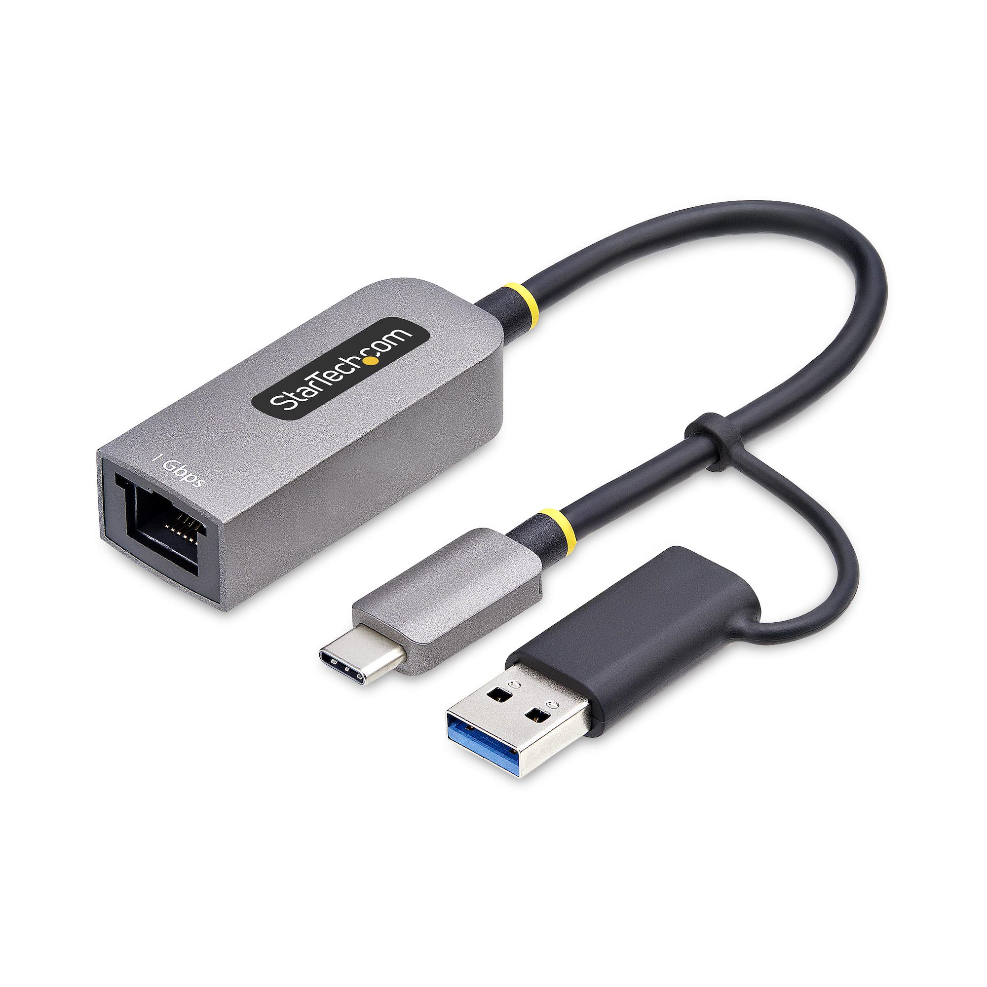 StarTech.com USB-C To Ethernet Adapter With USB-A Dongle. 10/100/1000M