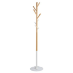 Alba Tree Coat Stand 8 Coat/Accessory Hooks Natural Wood/White - PMTREE BC