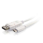 C2G 12ft (3.7m) USB-C® to DisplayPortTM Adapter Cable - 4K 30Hz - White