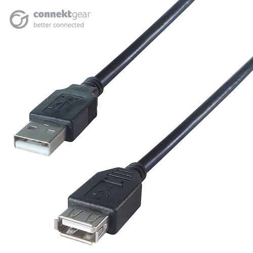 Connektgear 3m USB 2 Extension Cable A Male To A Female - High Speed