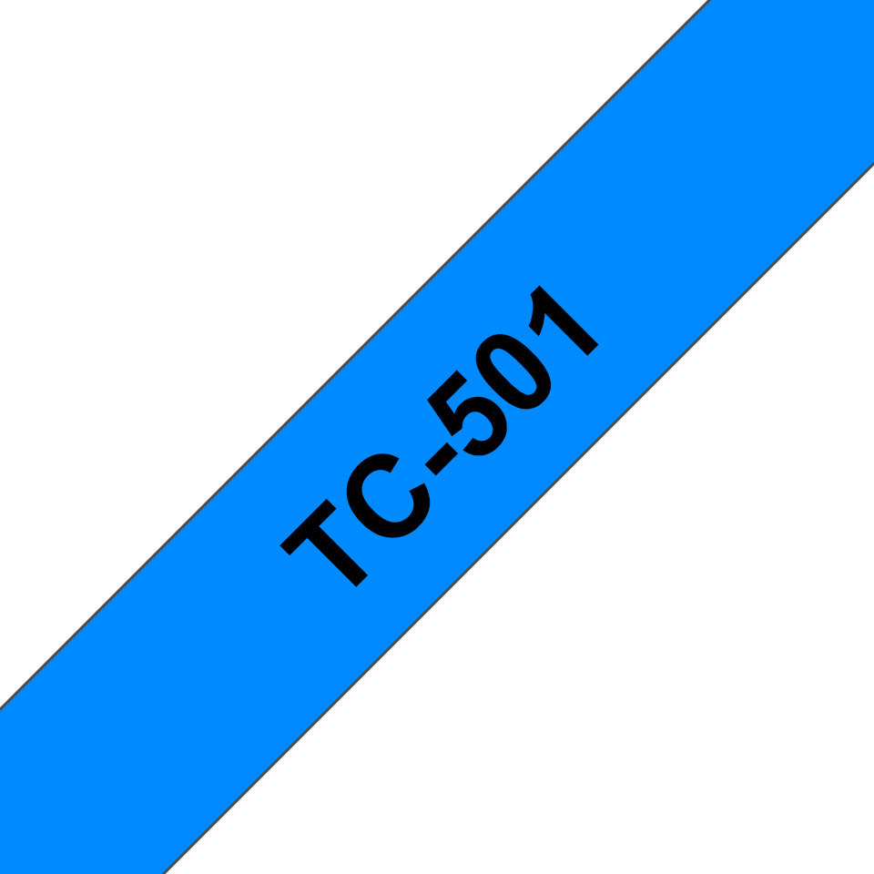 Brother TC-501 DirectLabel black on blue 12mm x 7,7m for Brother P-Touch TC 9-12mm