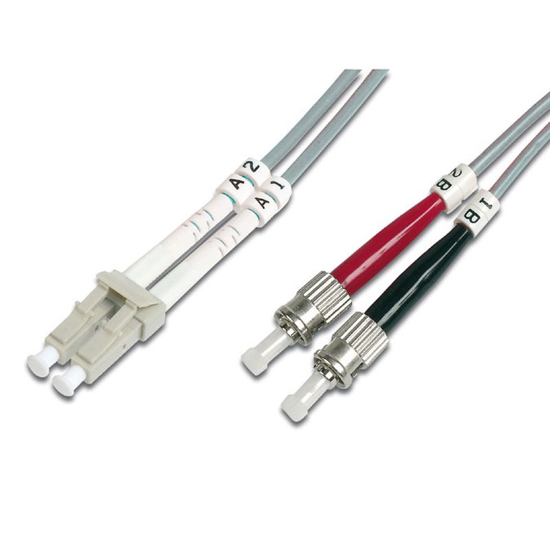 Image of FDL 2M OM1 62.5/125 LC-ST DLX 2.8mm FIBRE OPTIC CABLE - GREY
