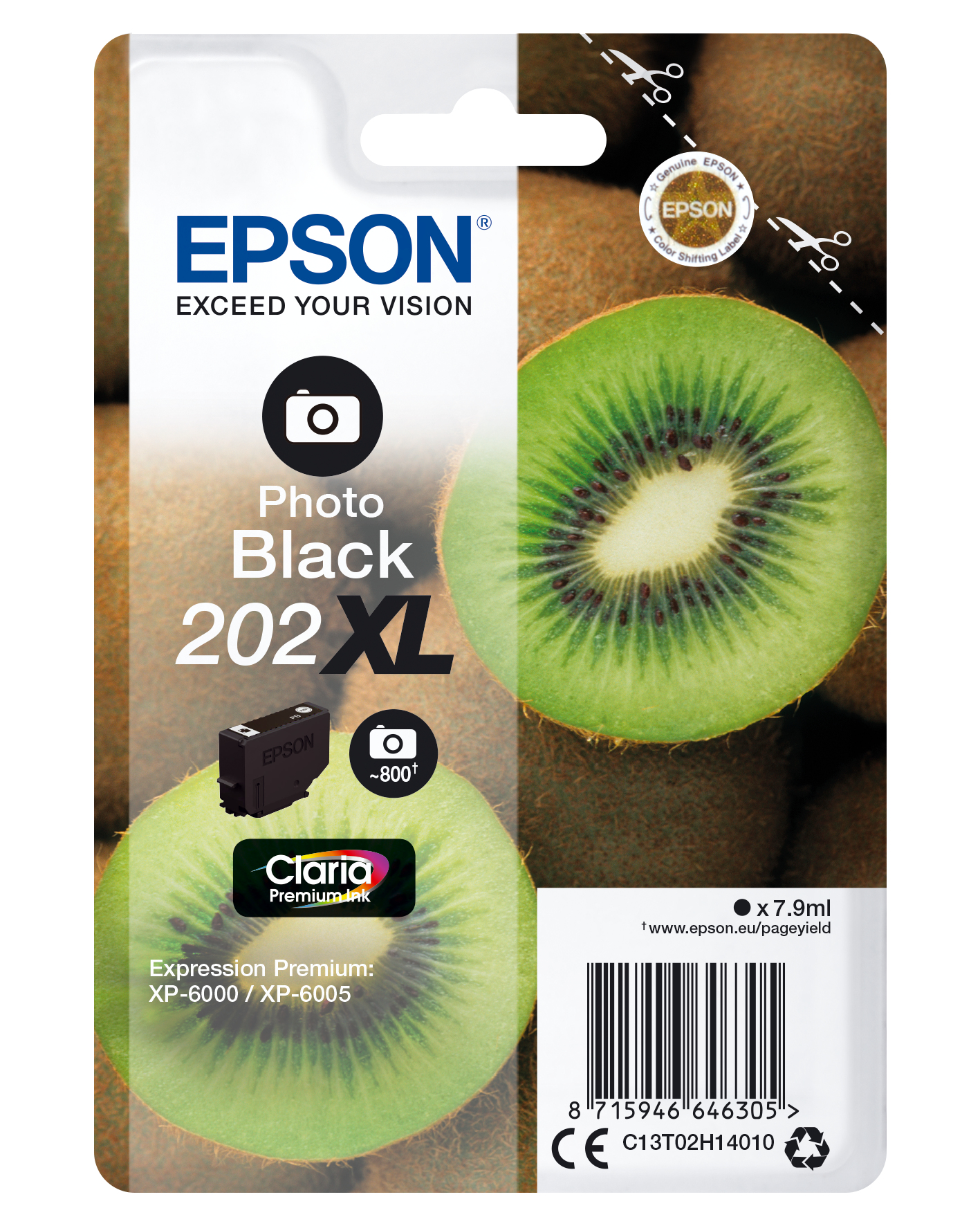 Image of Epson C13T02H14010/202XL Ink cartridge foto black high-capacity,...
