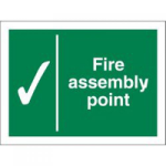 SECO by Stewart Superior SECO Safe Procedure Safety Sign Fire Assembly Point Self Adhesive Vinyl 200 x 150mm - SP052SAV-150X200