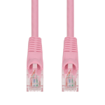 AddOn Networks 1m Pink CAT 6A LSZH Ethernet Cable Snagless Bubble Boot RJ-45 M/M