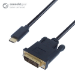 CONNEkT Gear 2m USB 3.1 Connector Cable Type C male to DVI D 24+1 male