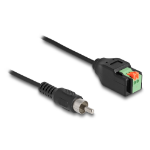 DeLOCK Cable RCA male to Terminal Block Adapter with push button 15 cm