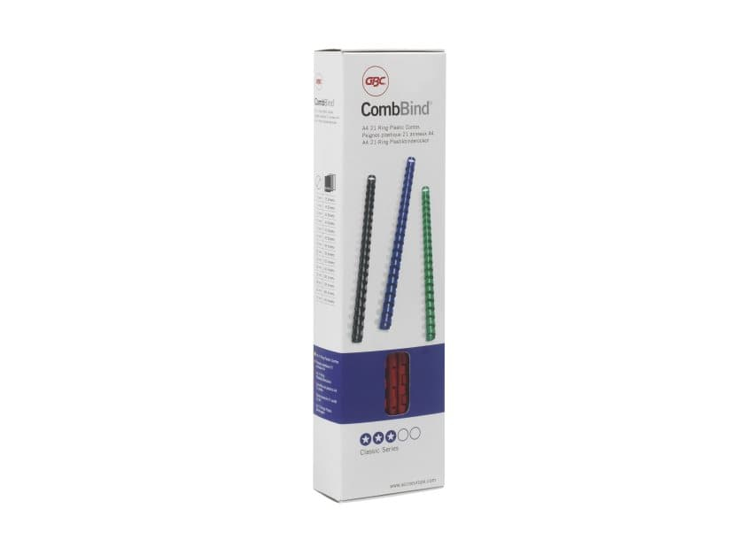 GBC CombBind Binding Combs 14mm Black (100)