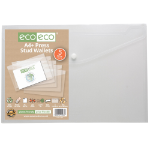 Eco Eco A4+ 95% Recycled Press Stud Wallets - Pack of 5