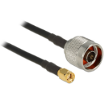 DeLOCK 88937 coaxial cable CFD200 0.5 m RP-SMA Black