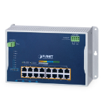 PLANET WGS-5215-16UP4X network switch Managed L2/L2+ Gigabit Ethernet (10/100/1000) Power over Ethernet (PoE) Desktop/Wall-Mounting Grey, Blue