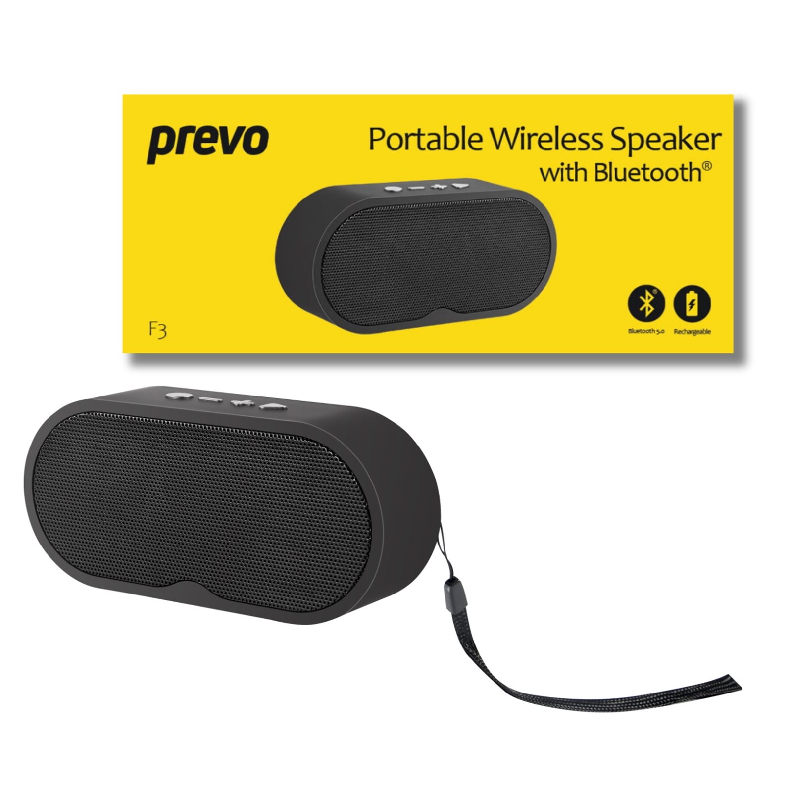 Photos - PC Speaker PREVO F3 portable speaker Mono portable speaker Black 5 W