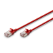 FDL SLIM 0.5M CAT. 6a F-FTP LSZH PATCH CABLE - RED (SNAGPROOF)