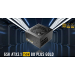 Antec GSK750 80+ Gold Fully Modular ATX 3.1, PCI-E 5.1 latest High Quality Japanese Capacitors, Ultimate performance and reliability, PSU