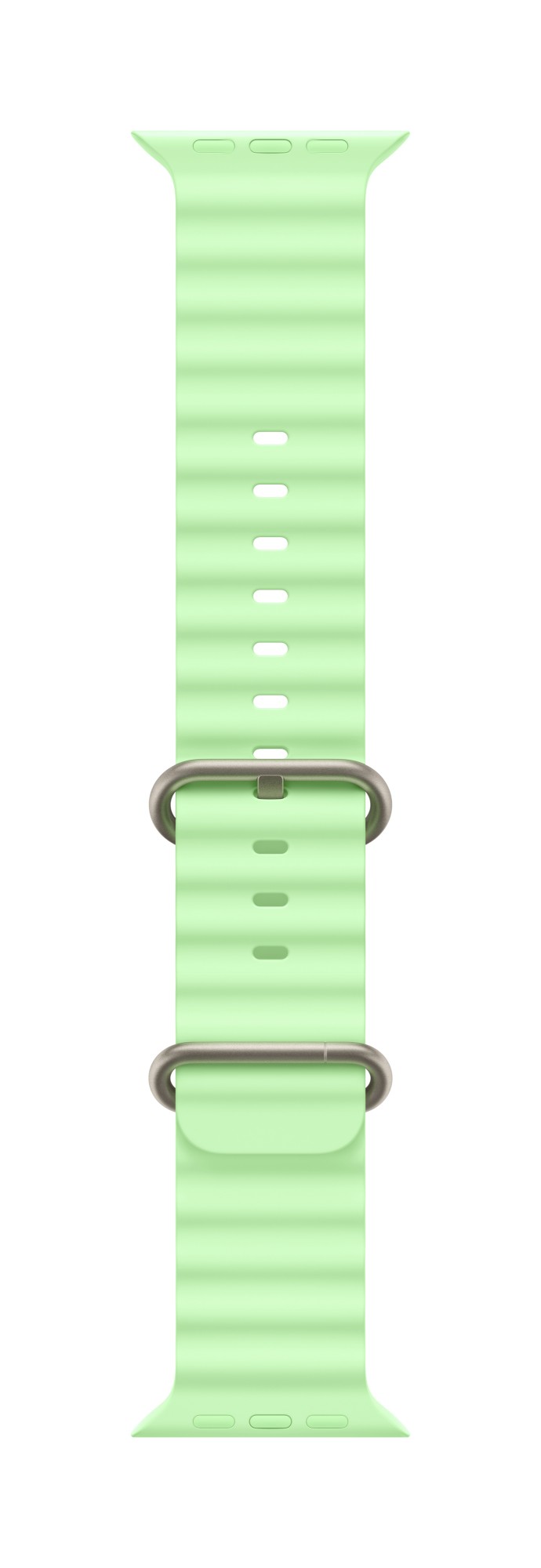 Apple Natural Titanium Finish Band Green Fluoroelastomer. Titanium