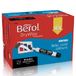 Berol D/WIPE CHISEL MARKER BLK PK48