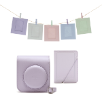 Fujifilm Instax Mini 12 Accessory Kit with Case, Photo Album, Hanging Cards & Pegs - Lilac Purple