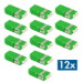 LogiLink Fiber Adapter LC Duplex, 12 pieces, without flange, green, internal laser protection