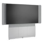 Middle Atlantic ForumTM Floor-to-Wall Mounted 66" (3 Bay) Display Stand for (1) 86" to 100" Display, Light Finish