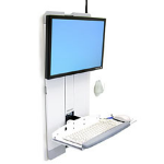 Ergotron Styleview ® Vertical Lift, High Traffic Areas Wall White