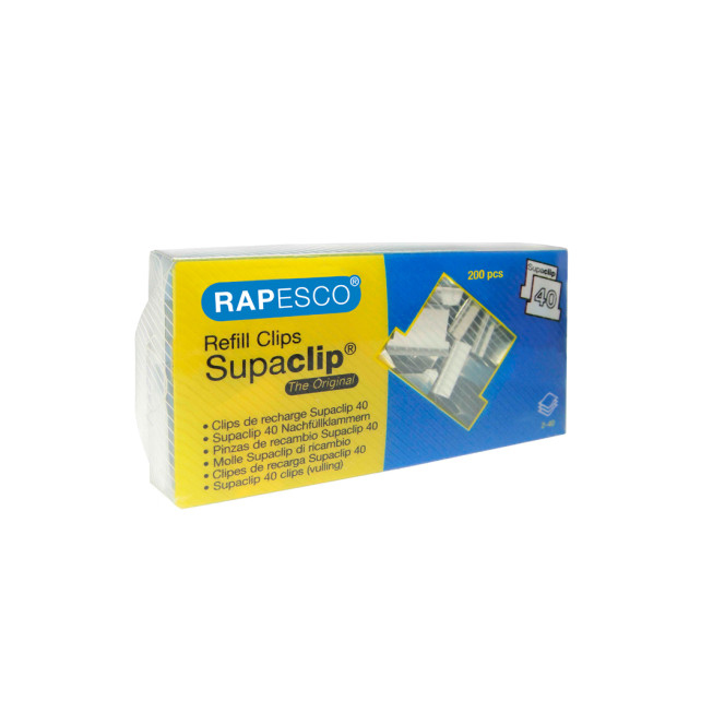 Image of Rapesco Supaclip 40 document clip Stainless steel 200 pc(s)